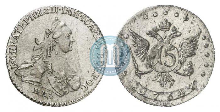 Picture 15 kopecks 1764 year ММД 