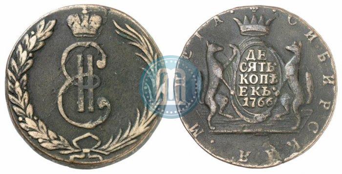 Фото 10 копеек 1766 года  