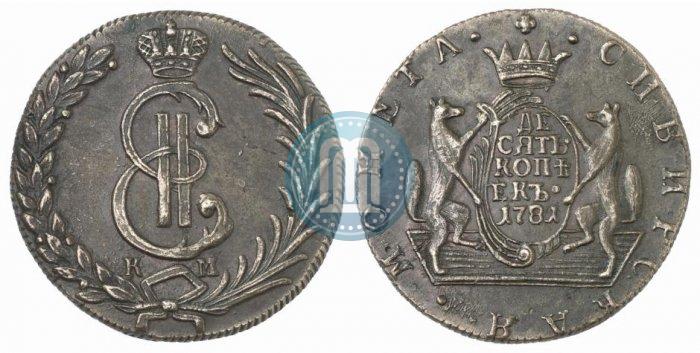Picture 10 kopecks 1781 year КМ 