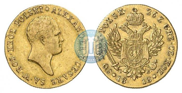Picture 50 złotych 1818 year IB 