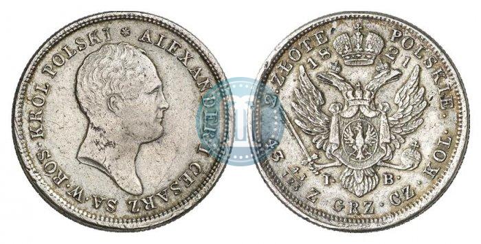 Picture 2 złote 1821 year IB 