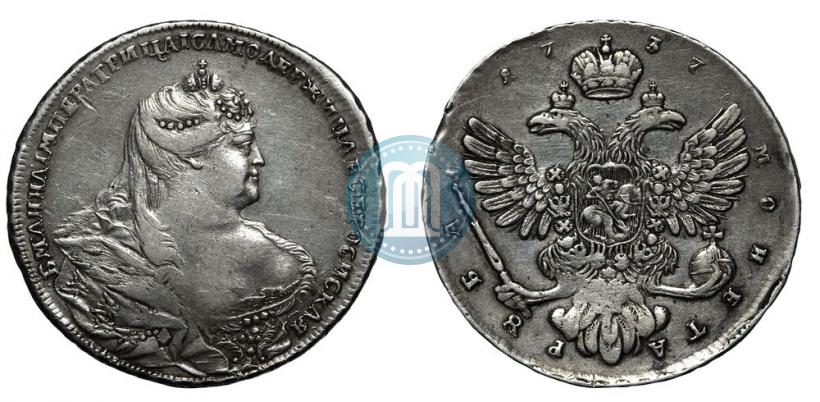 Picture 1 rouble 1737 year  "Moscow type"