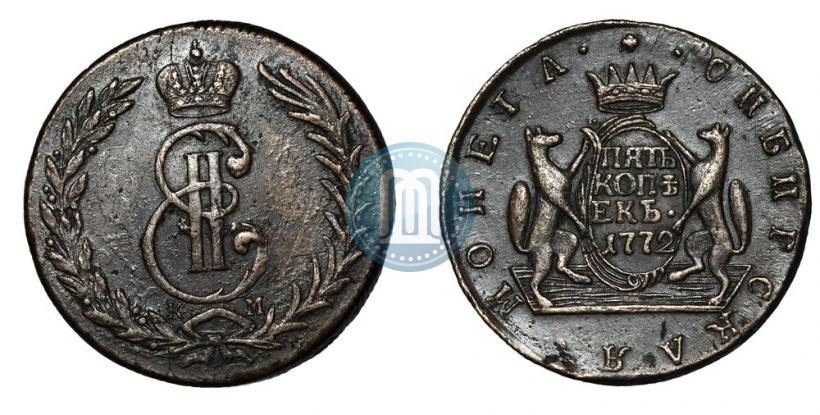 Picture 5 kopecks 1772 year КМ 