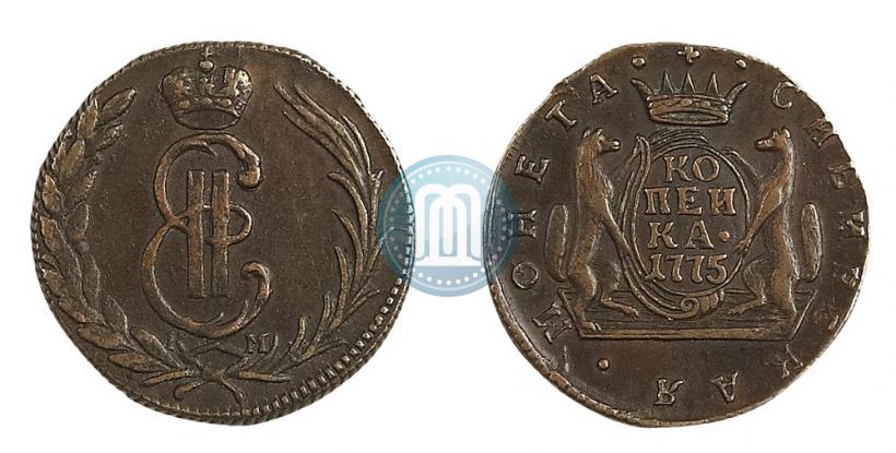 Picture 1 kopeck 1775 year КМ 