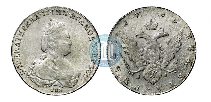 Picture 1 rouble 1786 year СПБ-ЯА 