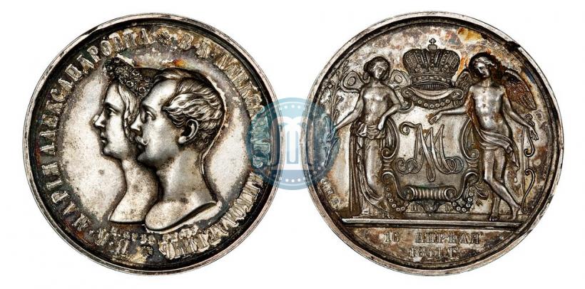 Фото 1 рубль 1841 года СПБ-НГ "В память бракосочетания наследника престола"