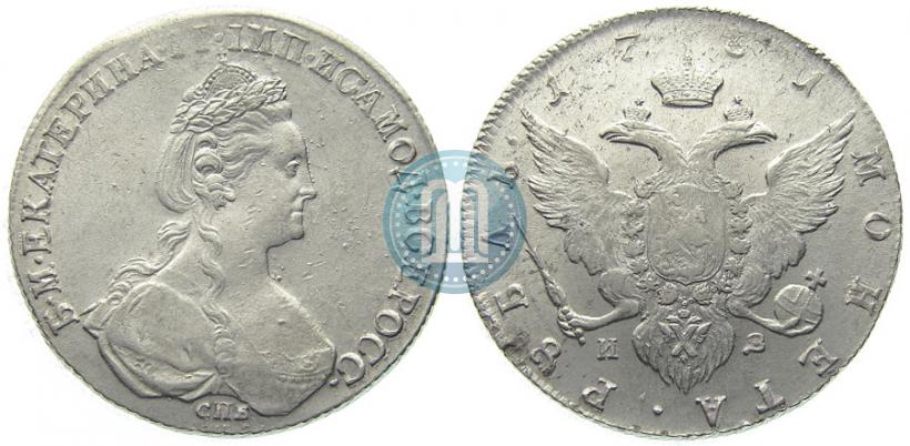 Picture 1 rouble 1781 year СПБ-ИЗ 