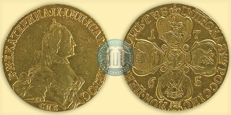 Picture 5 roubles 1765 year СПБ-Т.I. 