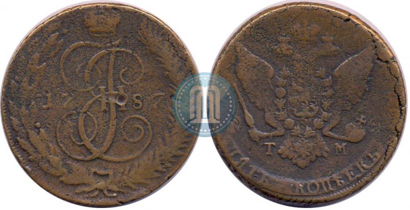 Picture 5 kopecks 1787 year ТМ 
