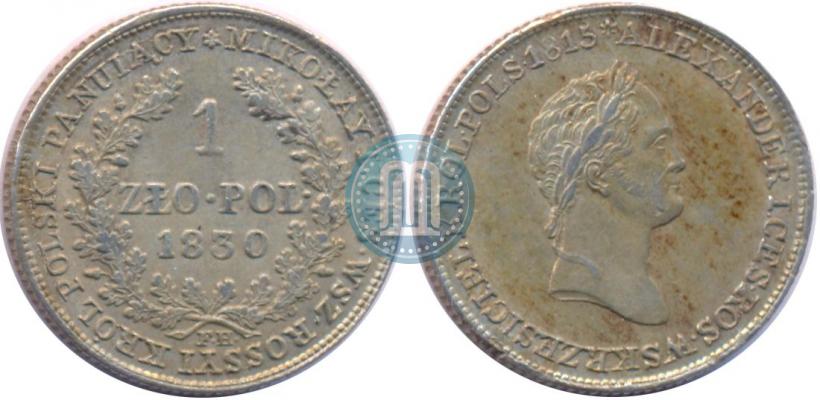 Picture 1 złoty 1830 year FH 