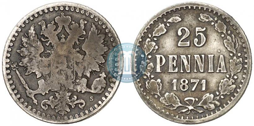 Picture 25 pennia 1871 year S 