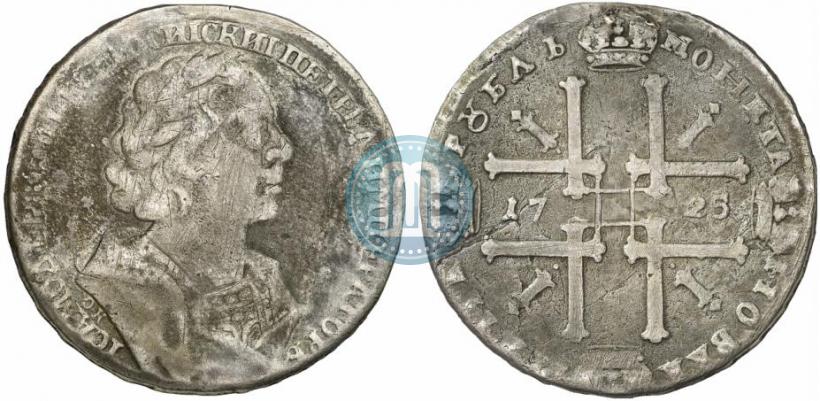 Picture 1 rouble 1725 year OK "Portrait in ancient armour"
