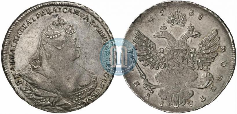 Picture 1 rouble 1738 year  "Moscow type"