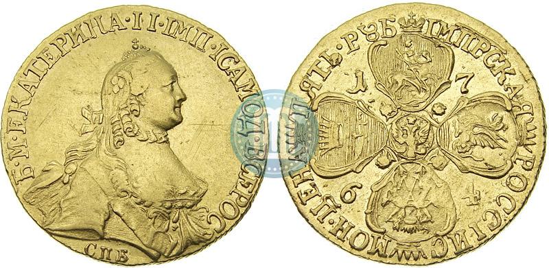 Picture 5 roubles 1764 year СПБ 