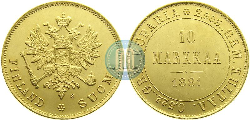 Picture 10 markkaa 1881 year S 