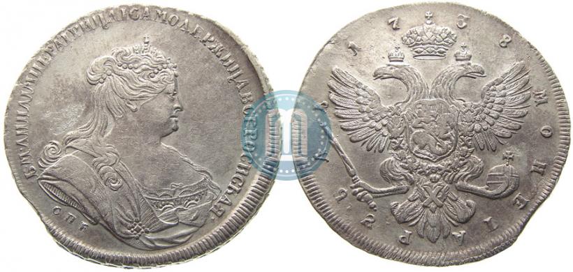 Picture 1 rouble 1738 year СПБ "Petersburg type"