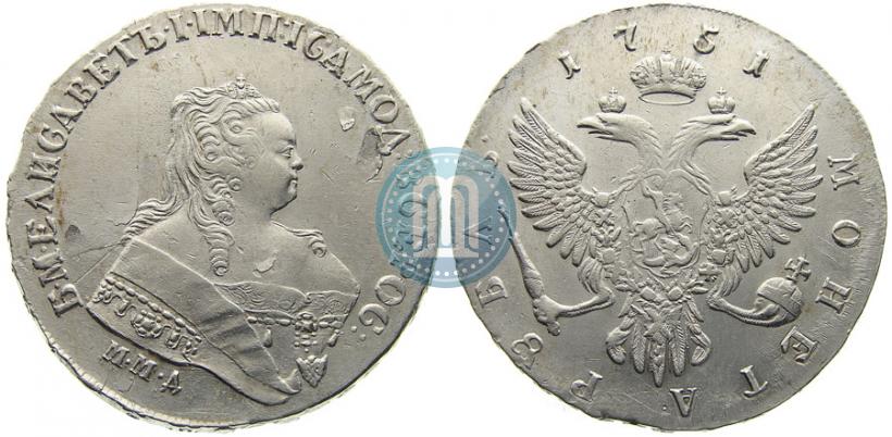 Picture 1 rouble 1751 year ММД 
