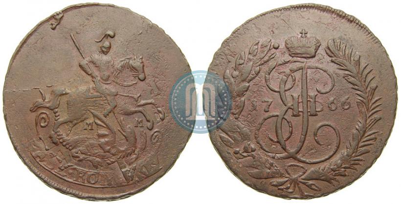 Picture 2 kopecks 1766 year ММ 
