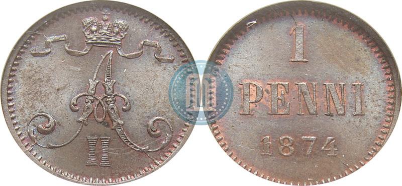 Picture 1 penni 1874 year  