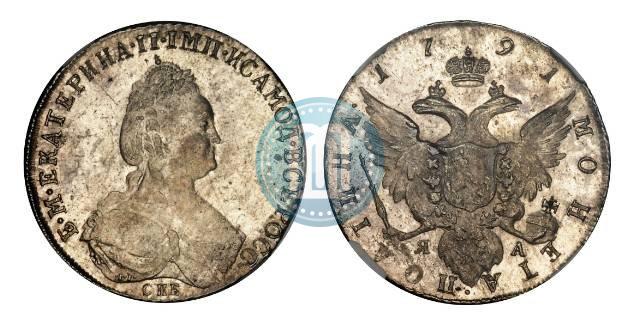 Picture Poltina 1791 year СПБ-ЯА 
