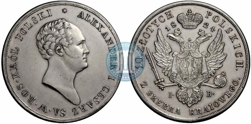 Picture 10 złotych 1824 year IB 