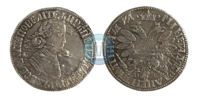 Фото Полтина 1704 года МД "Портрет работы Ф. Алексеева"