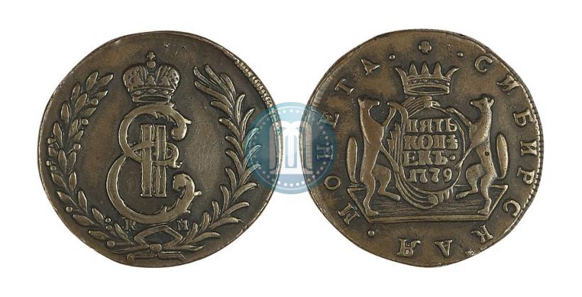Picture 5 kopecks 1779 year КМ 