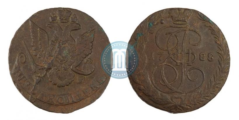 Фото 5 копеек 1788 года ЕМ 