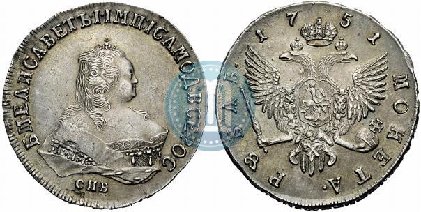 Picture 1 rouble 1751 year СПБ 