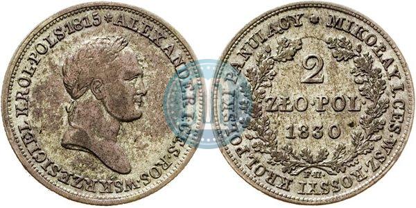 Picture 2 złote 1830 year FH 