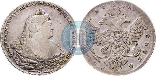 Picture 1 rouble 1738 year  "Moscow type"