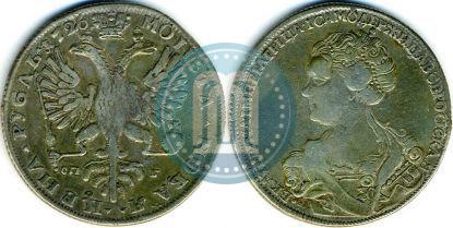 Picture 1 rouble 1726 year СПБ "Petersburg type, portrait turned to the left"