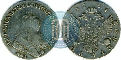 Picture 1 rouble 1751 year ММД 