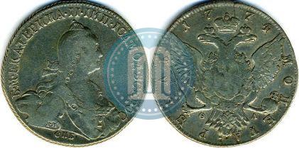 Picture 1 rouble 1774 year СПБ-ФЛ 