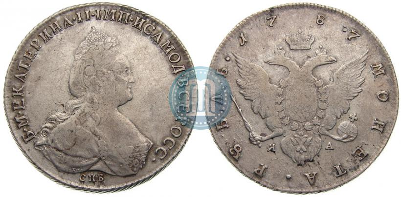 Фото 1 рубль 1787 года СПБ-ЯА 