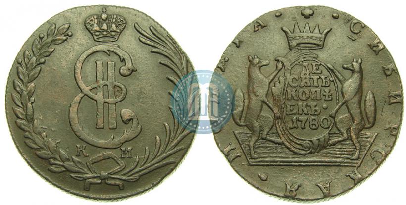 Picture 10 kopecks 1780 year КМ 