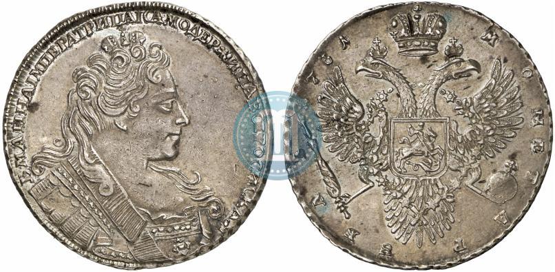 Picture 1 rouble 1731 year  