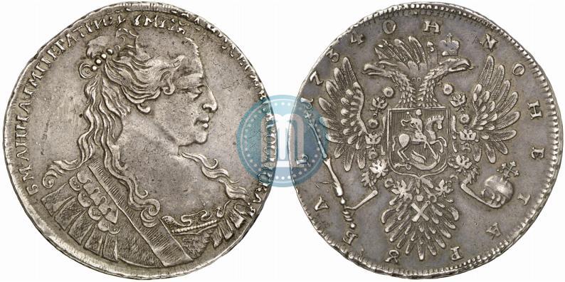 Фото 1 рубль 1734 года  "Тип 1734 года"