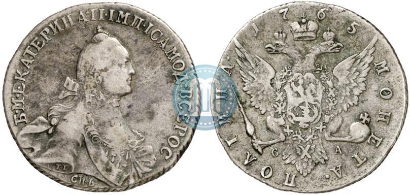 Фото Полтина 1765 года СПБ-СА 