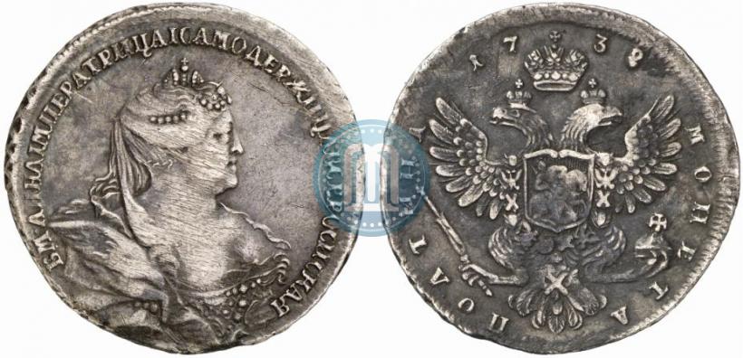 Фото Полтина 1738 года  "Московский тип"