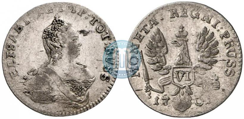 Picture 6 groszy 1761 year  