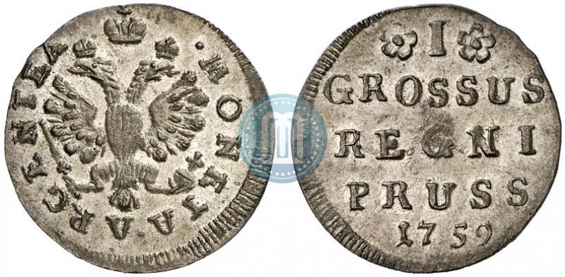 Фото 1 грош 1759 года  