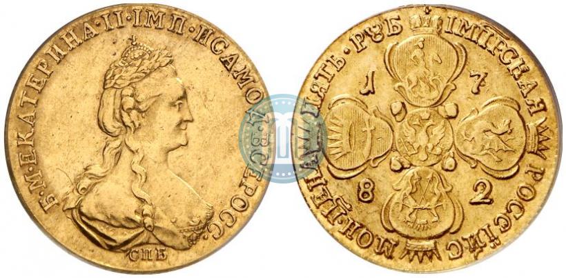 Picture 5 roubles 1782 year СПБ 