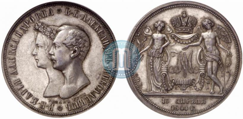 Picture 1 rouble 1841 year СПБ-НГ "In the memory of the wedding of the crown prince"