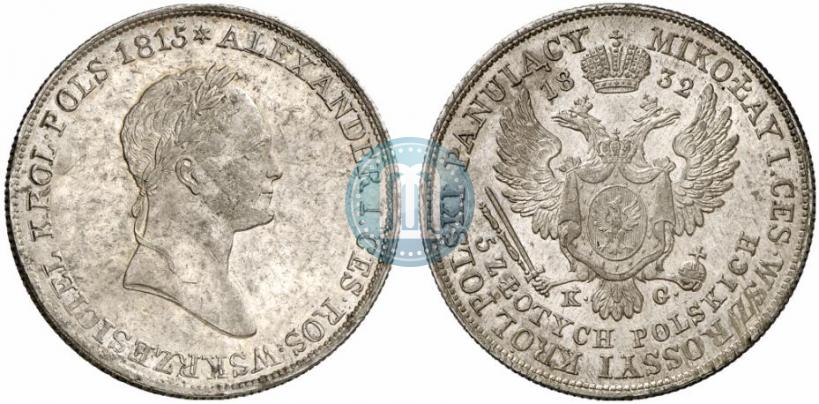 Picture 5 złotych 1832 year KG 
