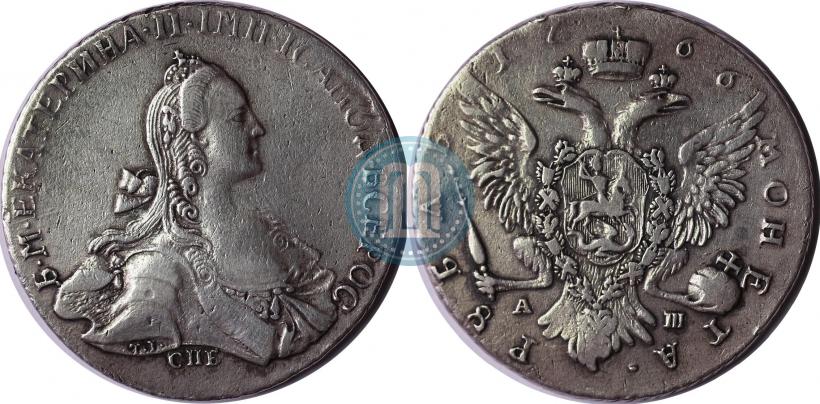 Picture 1 rouble 1766 year СПБ-АШ-Т.I. 