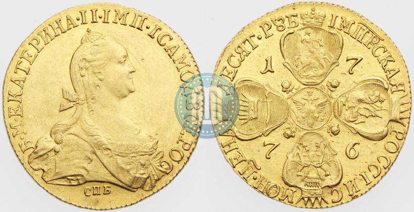 Picture 10 roubles 1776 year СПБ 