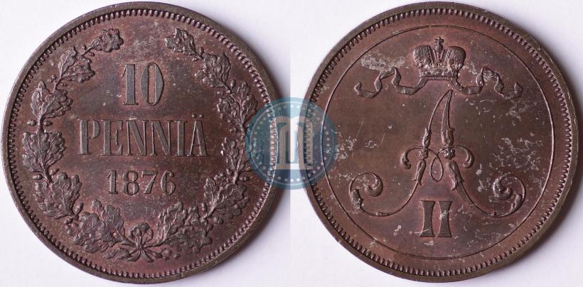 Picture 10 pennia 1876 year  