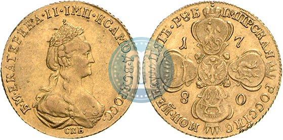 Picture 5 roubles 1780 year СПБ 