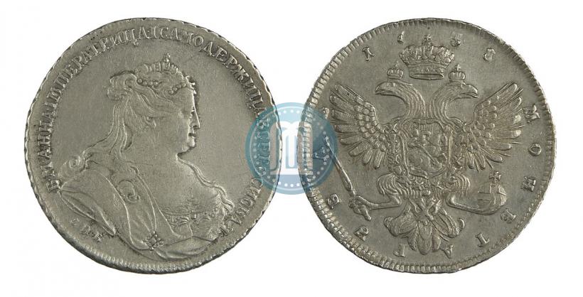 Фото 1 рубль 1738 года СПБ "Петербургский тип"